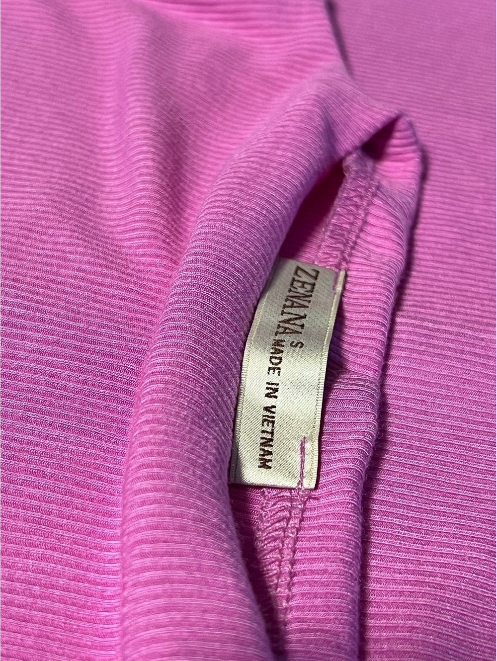 Zenana Sleeveless Pink Ribbed Knit Top Size Small - Picture 6 of 7